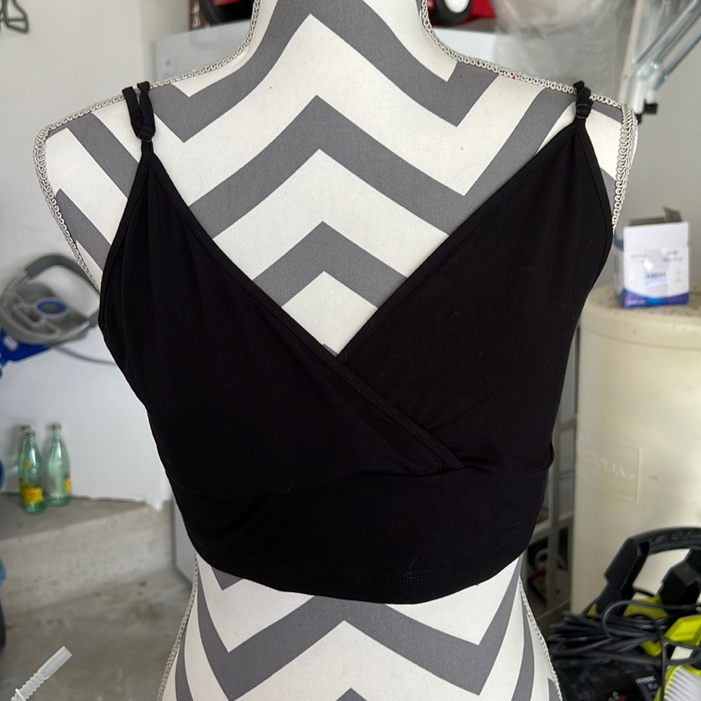 NEW Large Cropped Bralette Black